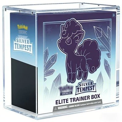 Pokemon Spada e Scudo Tempesta d'argento Alolan Vulpix Elite Trainer Box Vetrina in acrilico